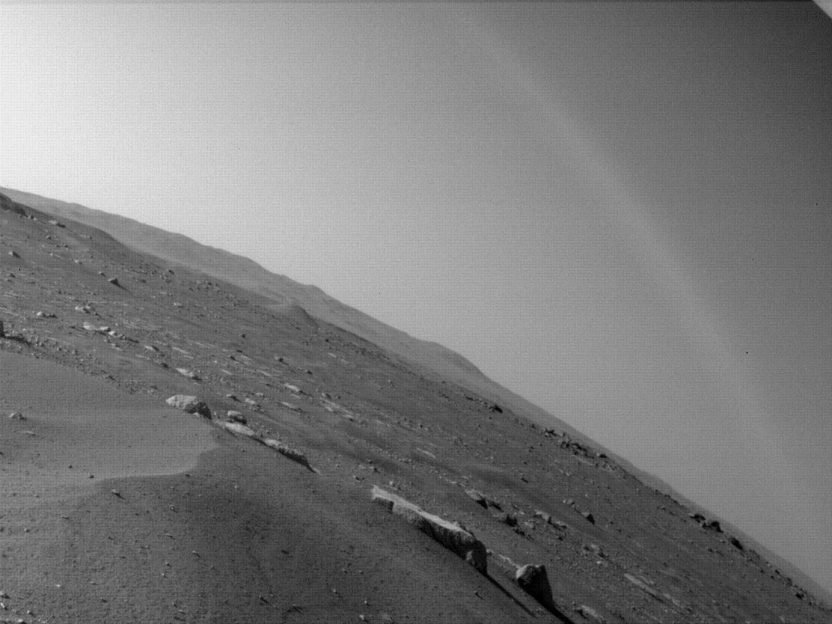 This image was taken by REAR_HAZCAM_LEFT onboard NASA's Mars rover Perseverance on Sol 9