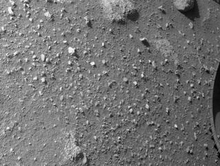 View image taken on Mars, Mars Perseverance Sol 9: Rear Left Hazard Avoidance Camera (Hazcam)
