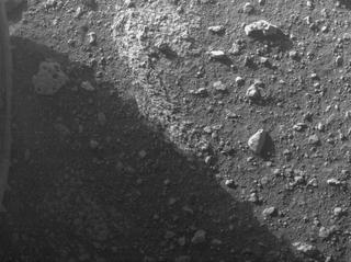 View image taken on Mars, Mars Perseverance Sol 9: Rear Left Hazard Avoidance Camera (Hazcam)