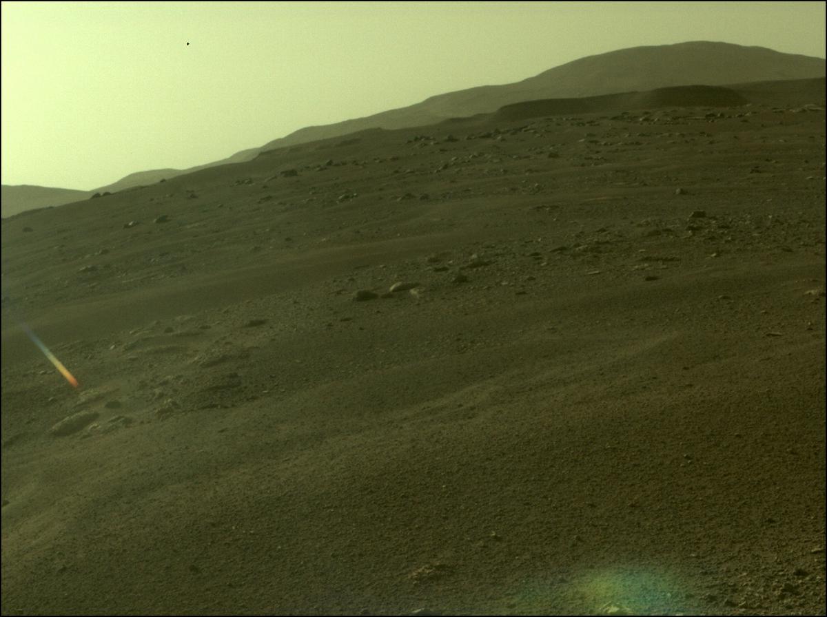 This image was taken by REAR_HAZCAM_LEFT onboard NASA's Mars rover Perseverance on Sol 9