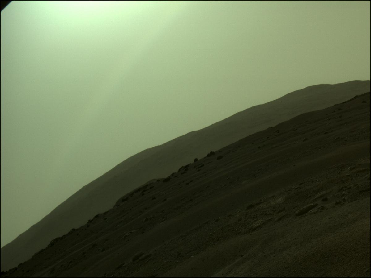 This image was taken by REAR_HAZCAM_RIGHT onboard NASA's Mars rover Perseverance on Sol 9