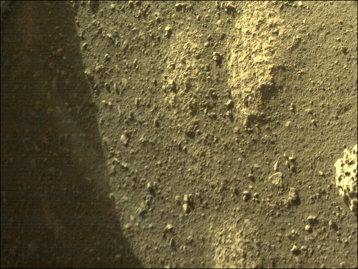 This image was taken by REAR_HAZCAM_RIGHT onboard NASA's Mars rover Perseverance on Sol 9