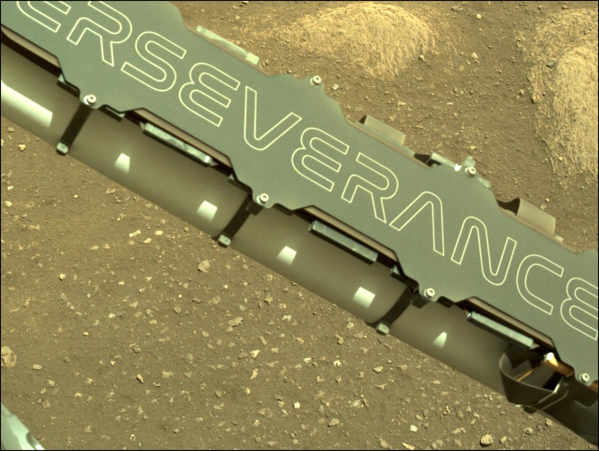 This image was taken by NAVCAM_LEFT onboard NASA's Mars rover Perseverance on Sol 12