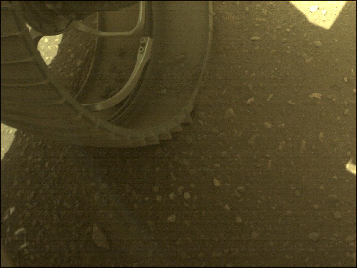 This image was taken by FRONT_HAZCAM_LEFT_A onboard NASA's Mars rover Perseverance on Sol 13