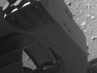 View image taken on Mars, Mars Perseverance Sol 13: Rear Left Hazard Avoidance Camera (Hazcam)