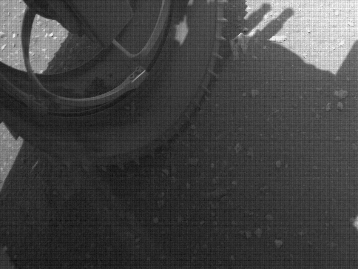 This image was taken by FRONT_HAZCAM_LEFT_A onboard NASA's Mars rover Perseverance on Sol 14