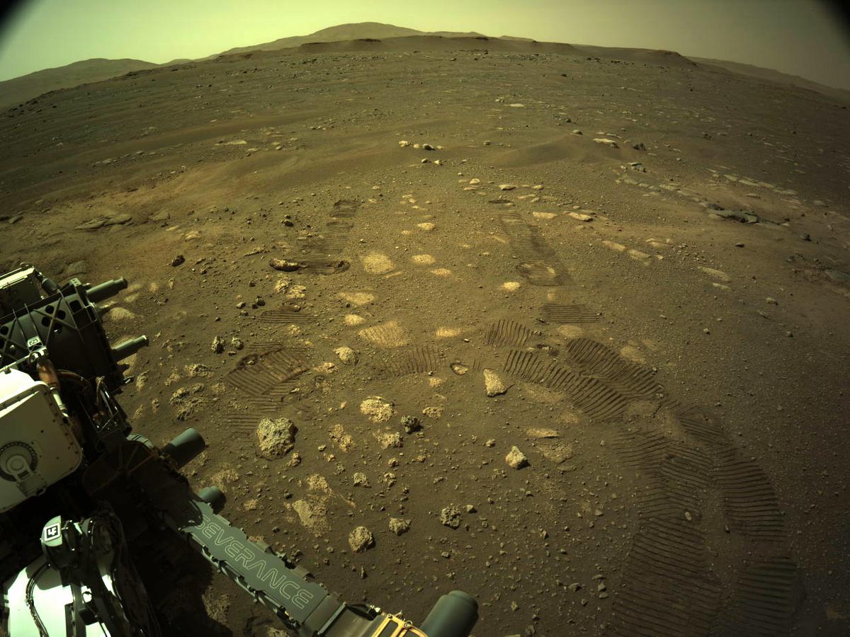 This image was taken by NAVCAM_RIGHT onboard NASA's Mars rover Perseverance on Sol 14