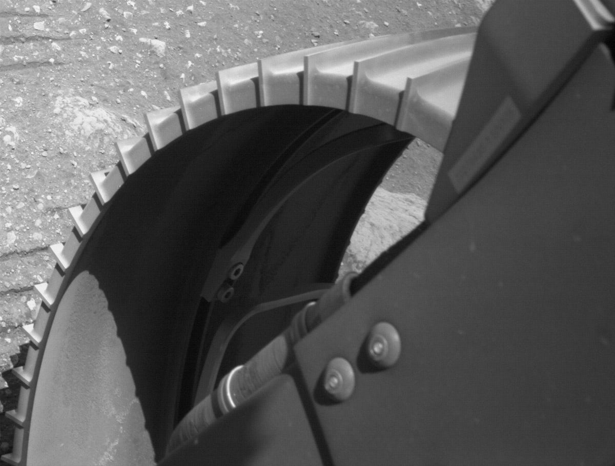 This image was taken by REAR_HAZCAM_RIGHT onboard NASA's Mars rover Perseverance on Sol 14