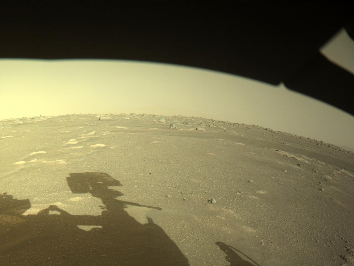 This image was taken by FRONT_HAZCAM_LEFT_A onboard NASA's Mars rover Perseverance on Sol 15