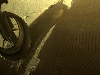 View image taken on Mars, Mars Perseverance Sol 15: Front Left Hazard Avoidance Camera (Hazcam)