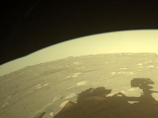 View image taken on Mars, Mars Perseverance Sol 15: Front Right Hazard Avoidance Camera (Hazcam)