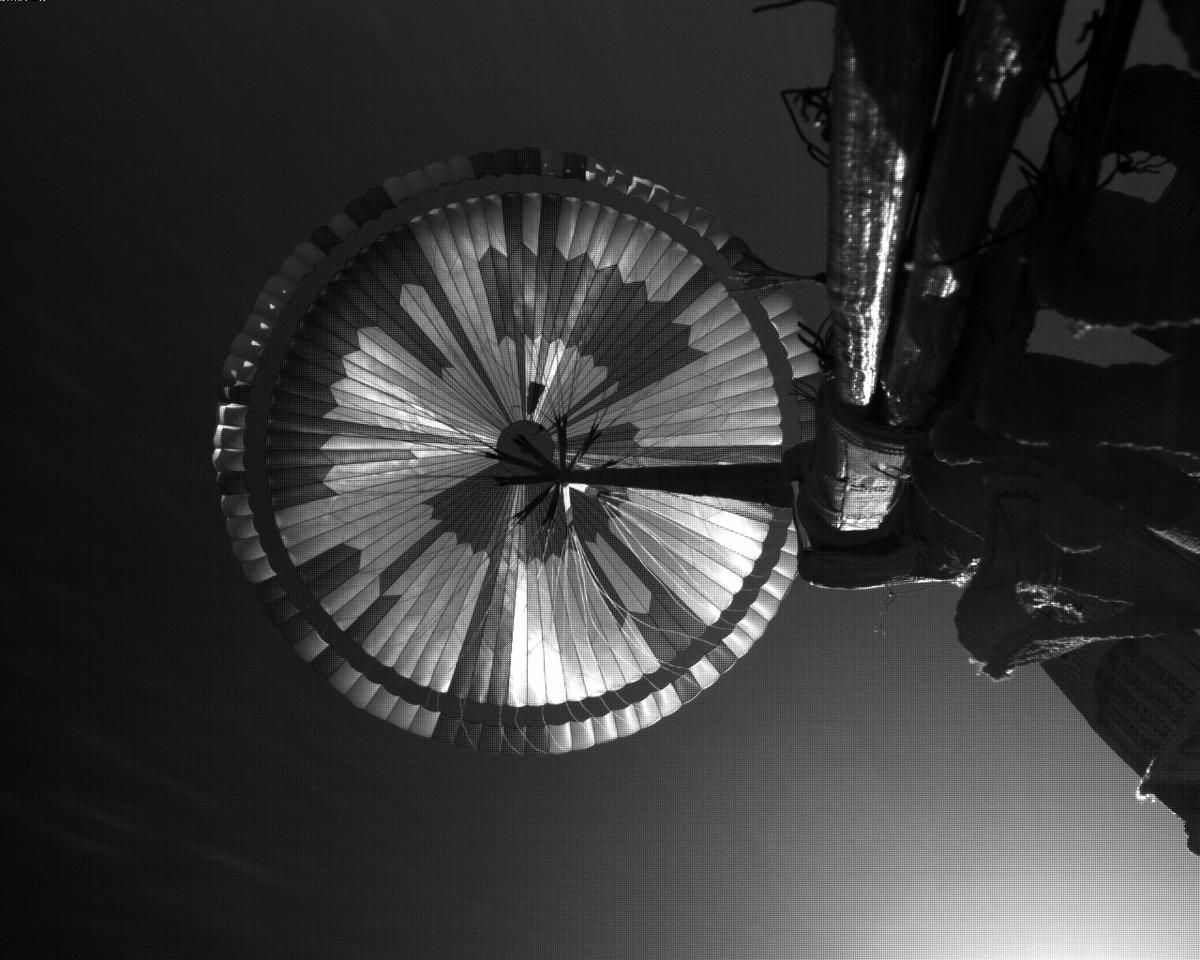 This image was taken by EDL_PUCAM1 onboard NASA's Mars rover Perseverance on Sol 20