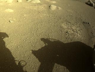 View image taken on Mars, Mars Perseverance Sol 20: Front Left Hazard Avoidance Camera (Hazcam)