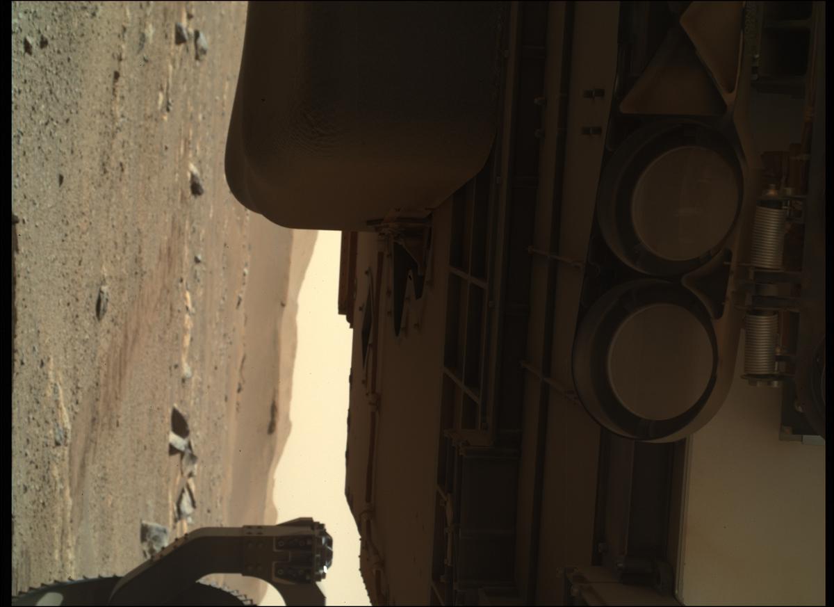 This image was taken by SHERLOC_WATSON onboard NASA's Mars rover Perseverance on Sol 21