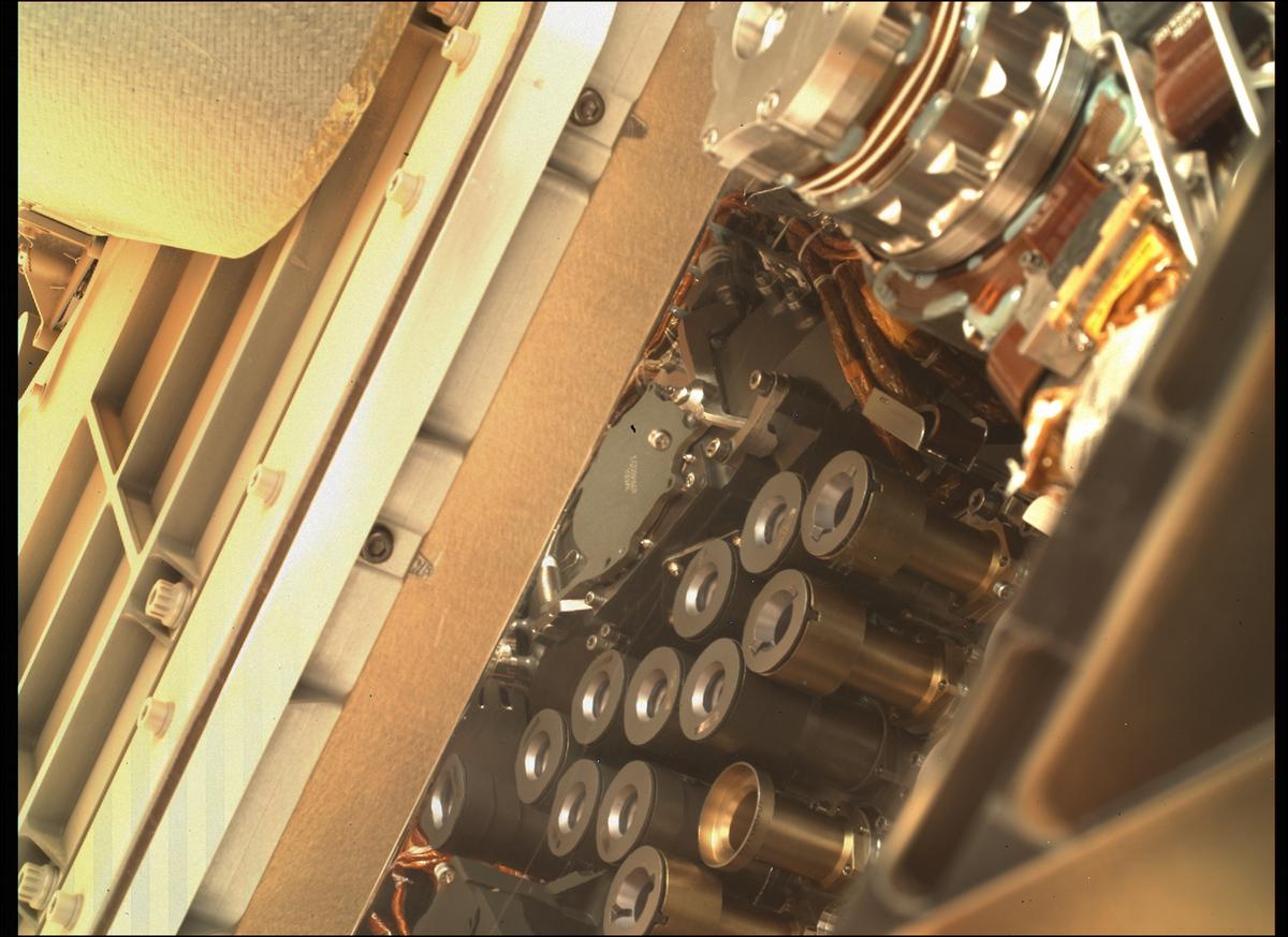 This image was taken by SHERLOC_WATSON onboard NASA's Mars rover Perseverance on Sol 22