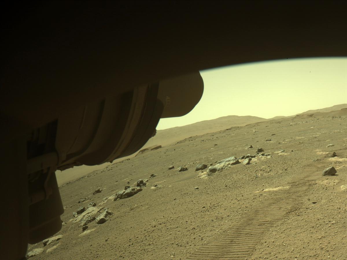 This image was taken by FRONT_HAZCAM_LEFT_A onboard NASA's Mars rover Perseverance on Sol 23