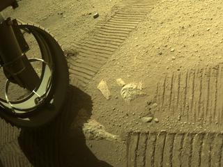 View image taken on Mars, Mars Perseverance Sol 23: Front Left Hazard Avoidance Camera (Hazcam)