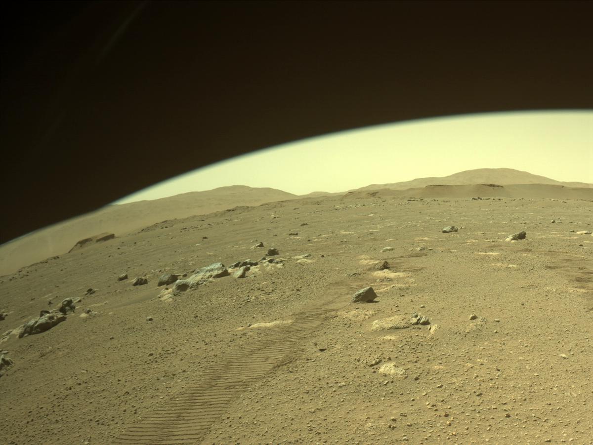 This image was taken by FRONT_HAZCAM_RIGHT_A onboard NASA's Mars rover Perseverance on Sol 23