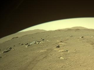 View image taken on Mars, Mars Perseverance Sol 23: Front Right Hazard Avoidance Camera (Hazcam)