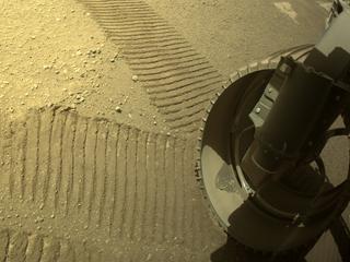 View image taken on Mars, Mars Perseverance Sol 23: Front Right Hazard Avoidance Camera (Hazcam)