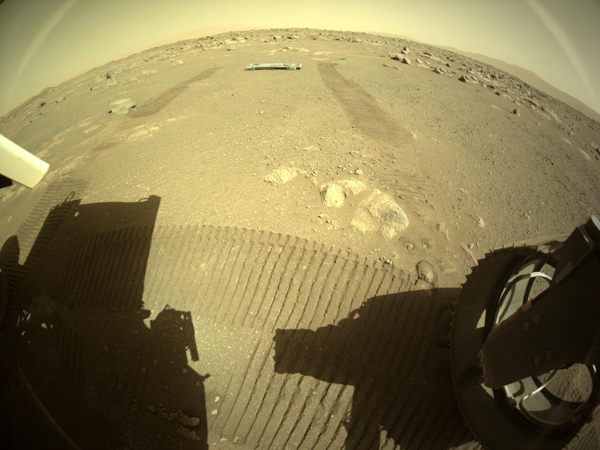 This image was taken by REAR_HAZCAM_RIGHT onboard NASA's Mars rover Perseverance on Sol 23