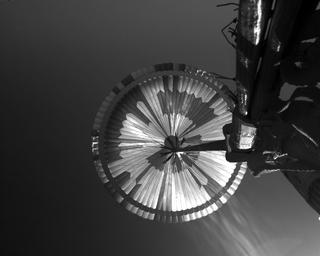 View image taken on Mars, Mars Perseverance Sol 25: Parachute Up-Look Camera A
