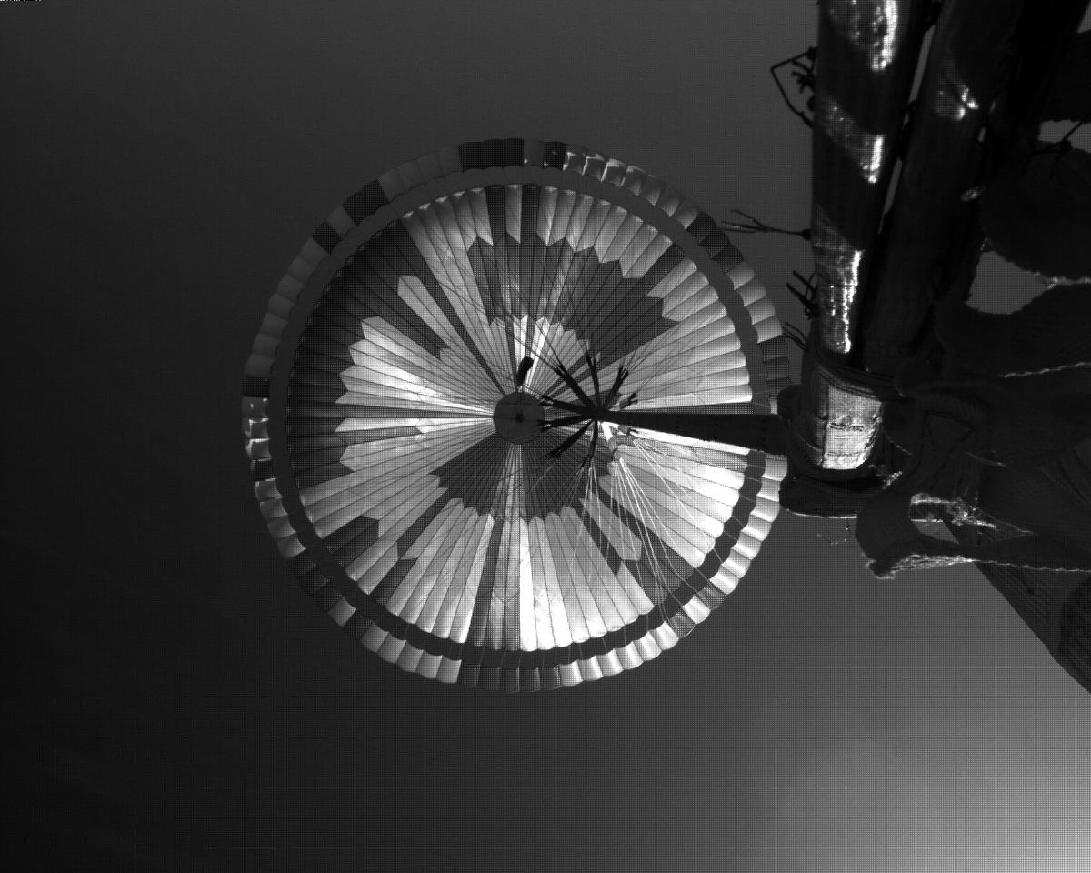 This image was taken by EDL_PUCAM1 onboard NASA's Mars rover Perseverance on Sol 25