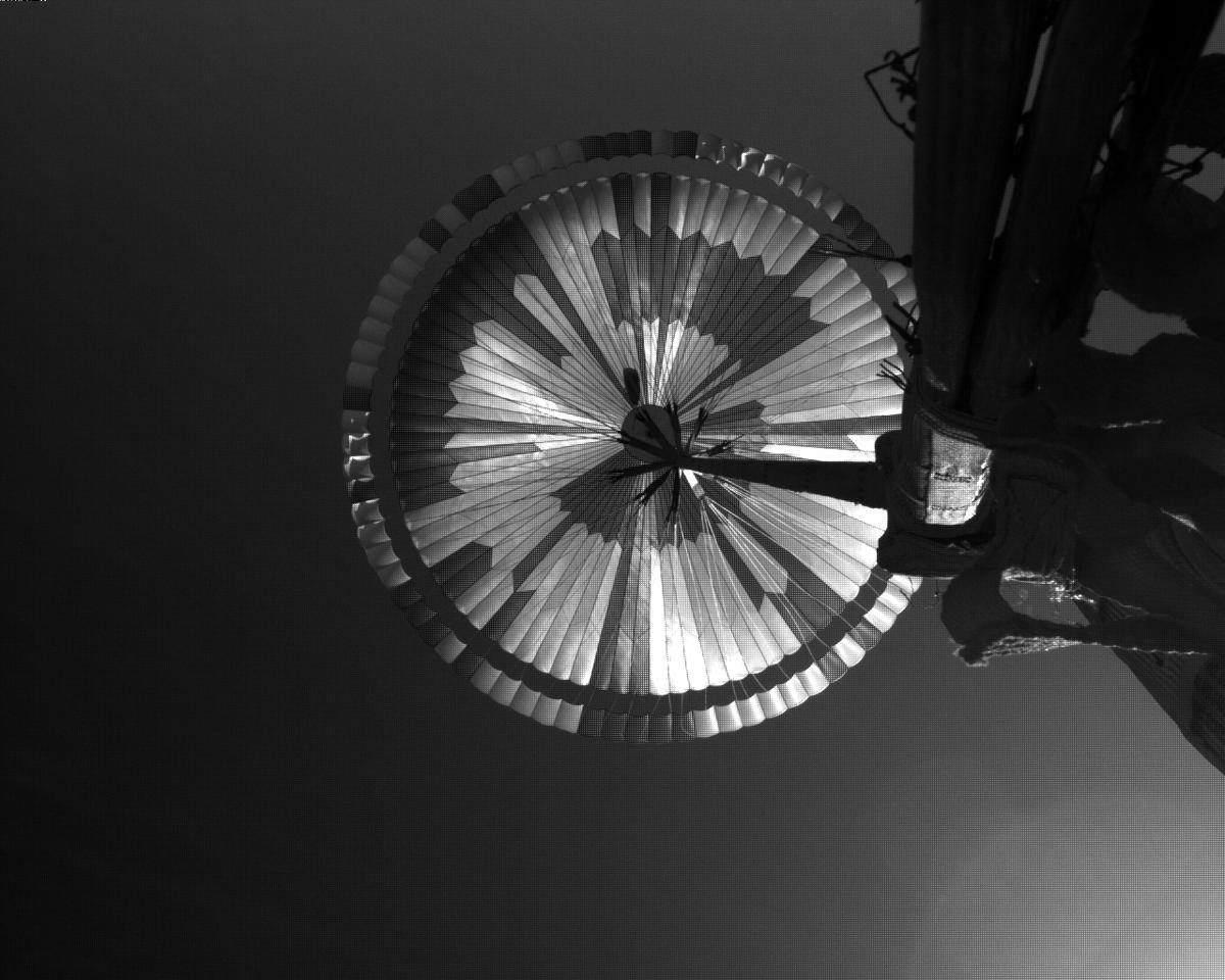 This image was taken by EDL_PUCAM1 onboard NASA's Mars rover Perseverance on Sol 25