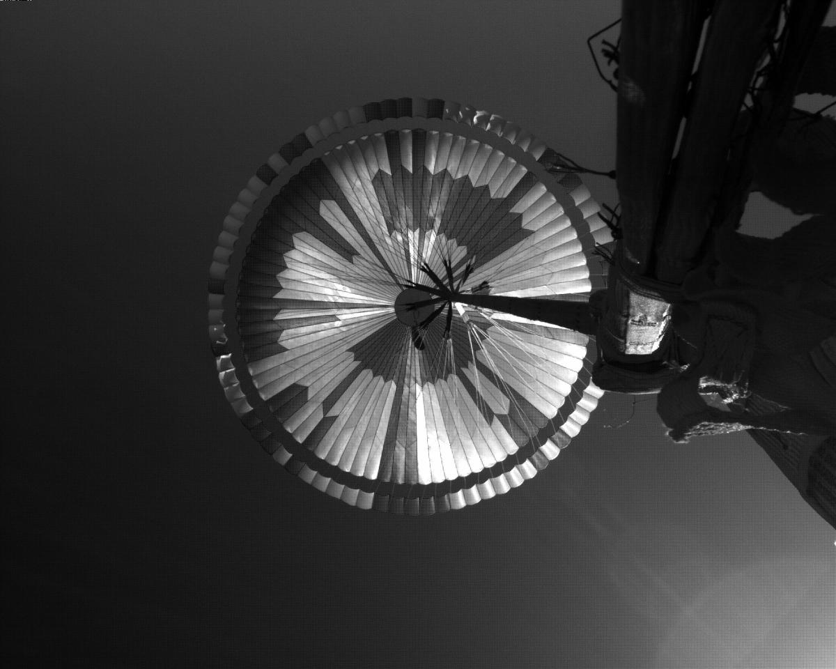 This image was taken by EDL_PUCAM1 onboard NASA's Mars rover Perseverance on Sol 25