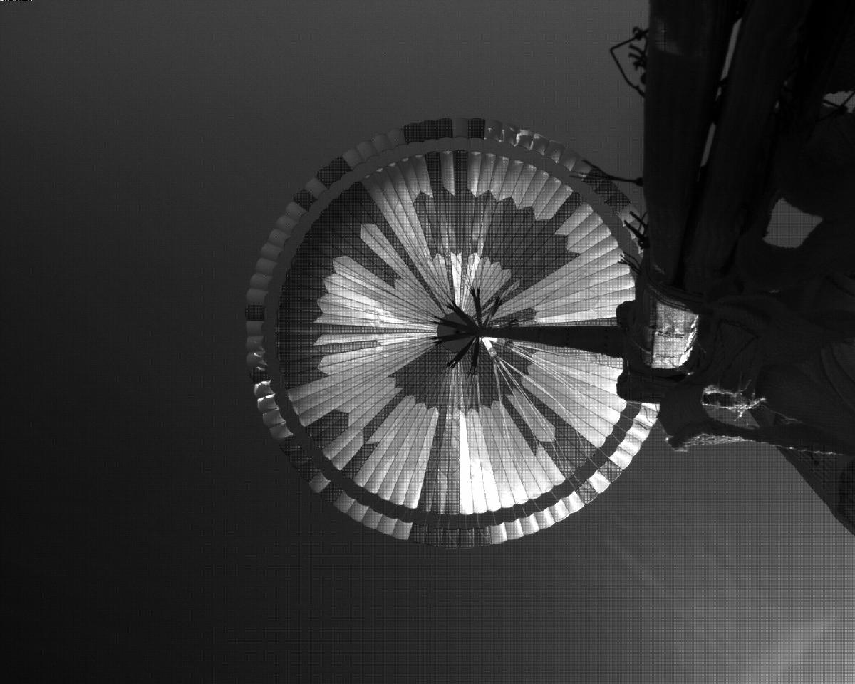 This image was taken by EDL_PUCAM1 onboard NASA's Mars rover Perseverance on Sol 25