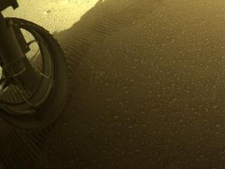 View image taken on Mars, Mars Perseverance Sol 29: Front Left Hazard Avoidance Camera (Hazcam)