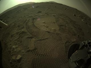 View image taken on Mars, Mars Perseverance Sol 29: Rear Right Hazard Avoidance Camera (Hazcam)