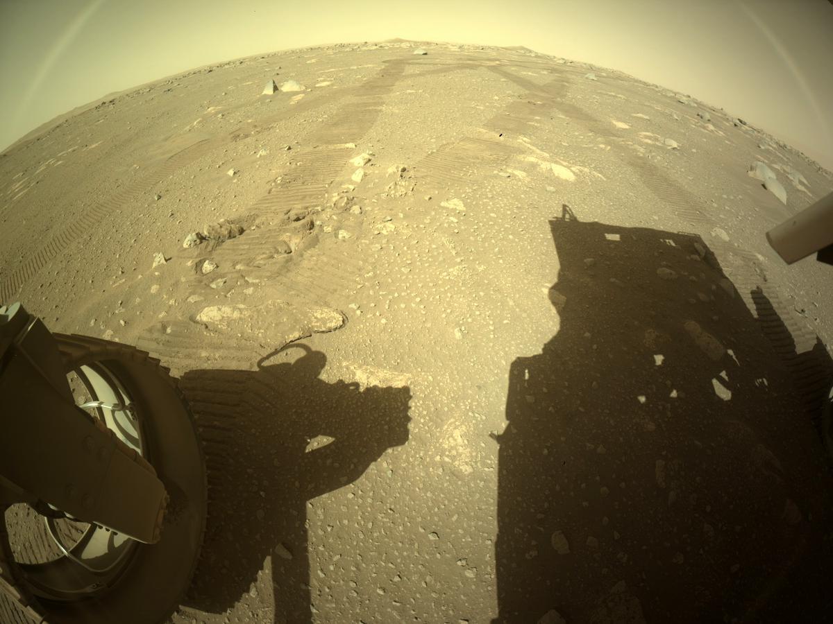 This image was taken by REAR_HAZCAM_LEFT onboard NASA's Mars rover Perseverance on Sol 31