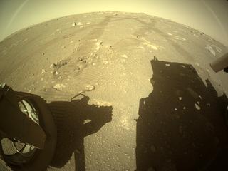 View image taken on Mars, Mars Perseverance Sol 31: Rear Left Hazard Avoidance Camera (Hazcam)