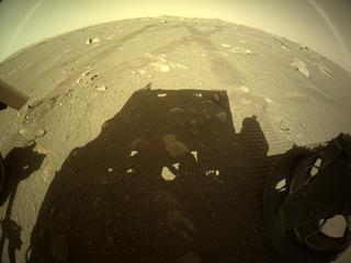 View image taken on Mars, Mars Perseverance Sol 31: Rear Right Hazard Avoidance Camera (Hazcam)