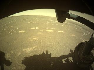 View image taken on Mars, Mars Perseverance Sol 33: Front Right Hazard Avoidance Camera (Hazcam)