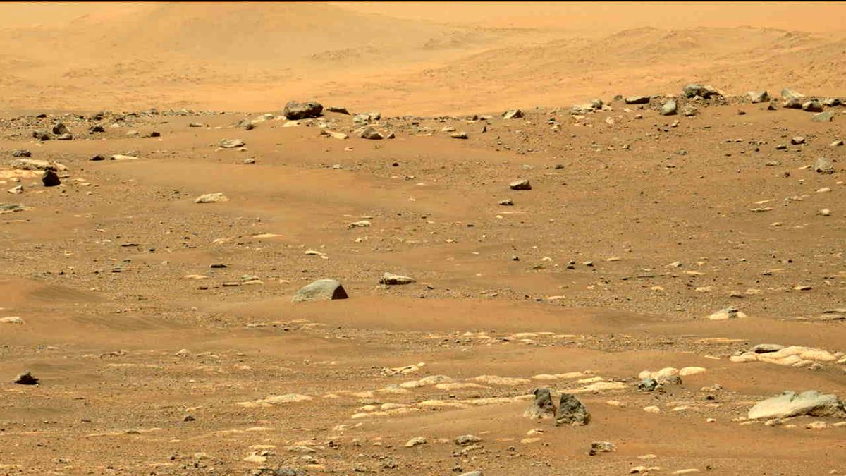 This image was taken by MCZ_LEFT onboard NASA's Mars rover Perseverance on Sol 33