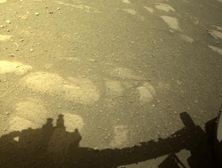 View image taken on Mars, Mars Perseverance Sol 34: Front Left Hazard Avoidance Camera (Hazcam)