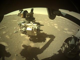 View image taken on Mars, Mars Perseverance Sol 35: Front Right Hazard Avoidance Camera (Hazcam)