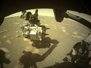 View image taken on Mars, Mars Perseverance Sol 38: Front Right Hazard Avoidance Camera (Hazcam)