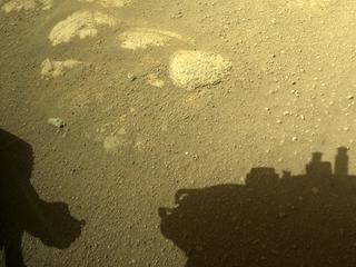View image taken on Mars, Mars Perseverance Sol 43: Front Right Hazard Avoidance Camera (Hazcam)