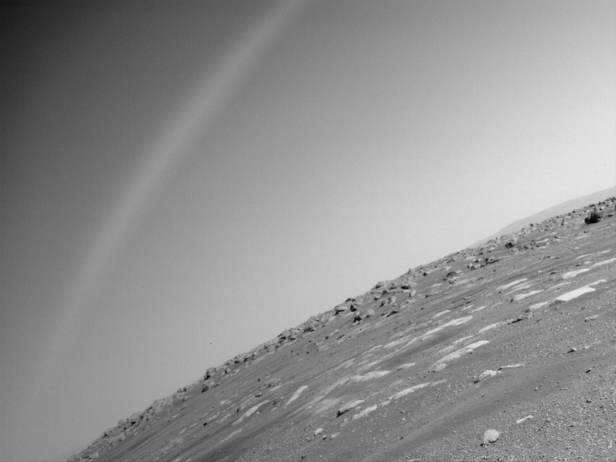 This image was taken by REAR_HAZCAM_LEFT onboard NASA's Mars rover Perseverance on Sol 43