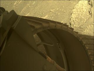 View image taken on Mars, Mars Perseverance Sol 43: Rear Left Hazard Avoidance Camera (Hazcam)