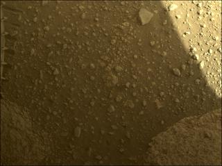 View image taken on Mars, Mars Perseverance Sol 43: Rear Left Hazard Avoidance Camera (Hazcam)