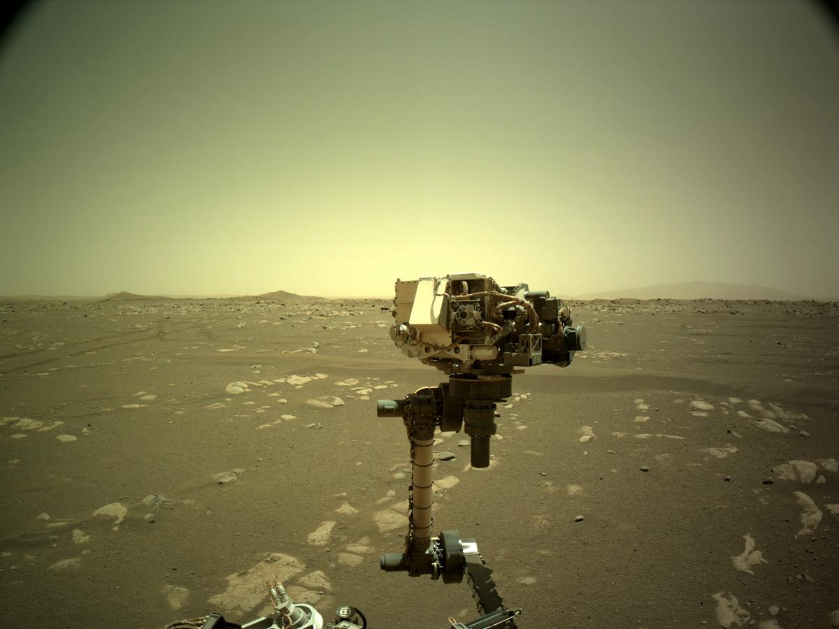 This image was taken by NAVCAM_LEFT onboard NASA's Mars rover Perseverance on Sol 45