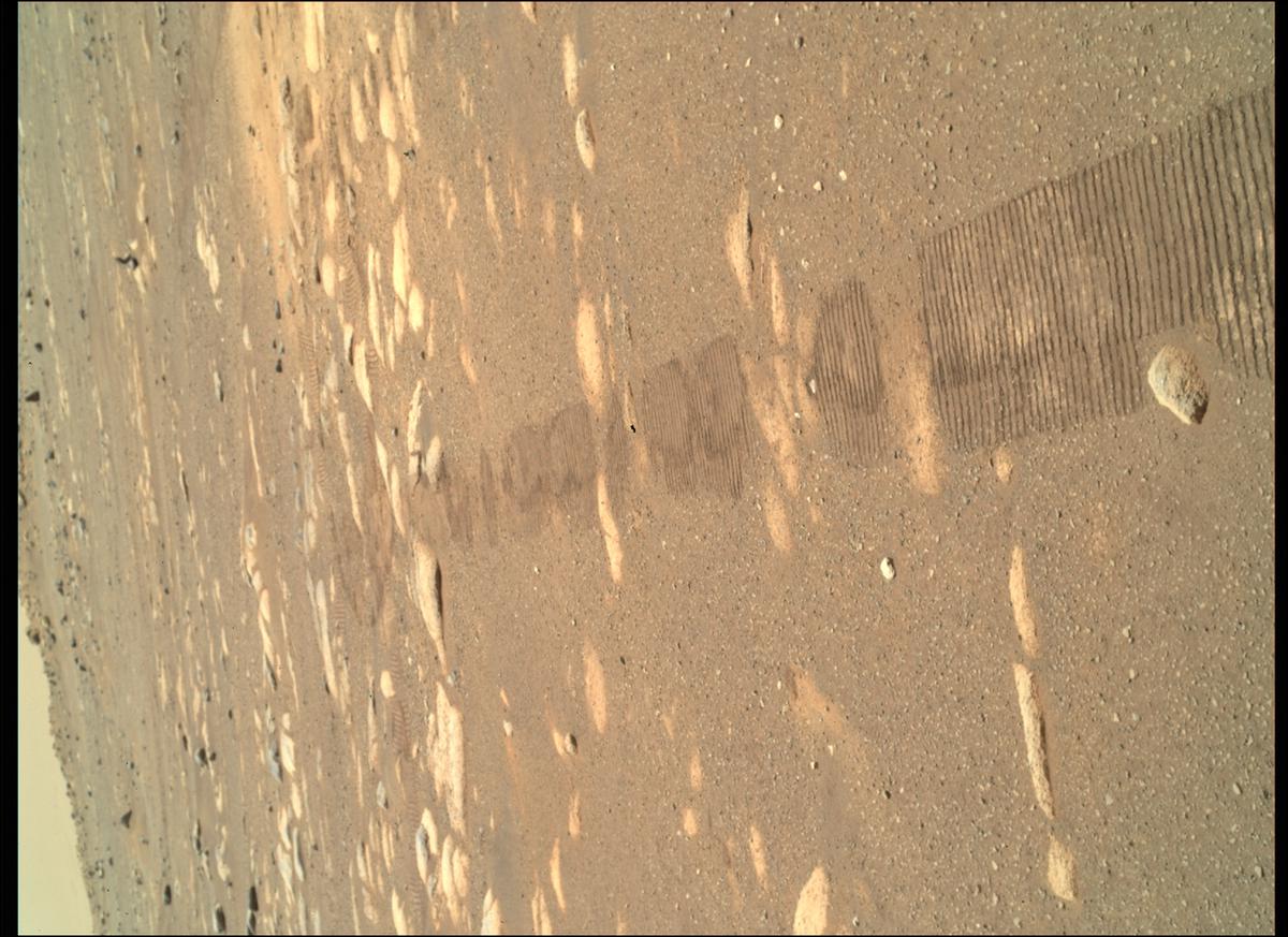 This image was taken by SHERLOC_WATSON onboard NASA's Mars rover Perseverance on Sol 46