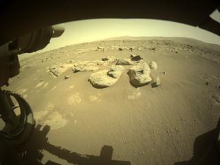 View image taken on Mars, Mars Perseverance Sol 52: Front Left Hazard Avoidance Camera (Hazcam)