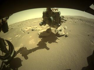 View image taken on Mars, Mars Perseverance Sol 54: Front Left Hazard Avoidance Camera (Hazcam)