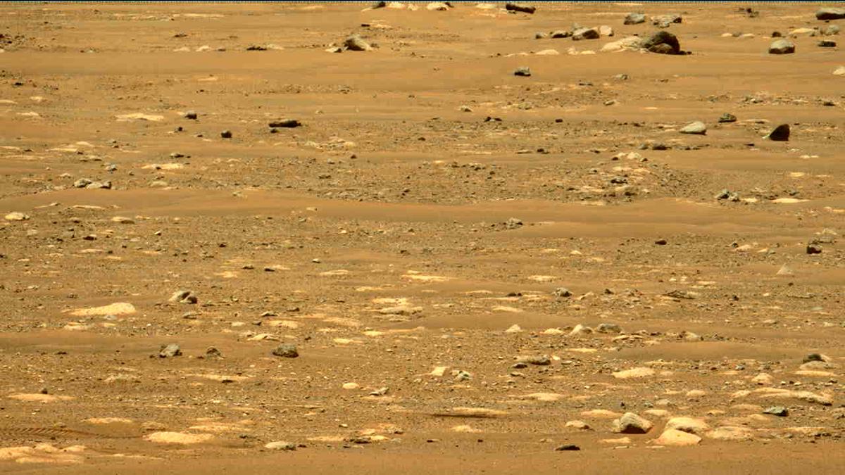 This image was taken by MCZ_LEFT onboard NASA's Mars rover Perseverance on Sol 58