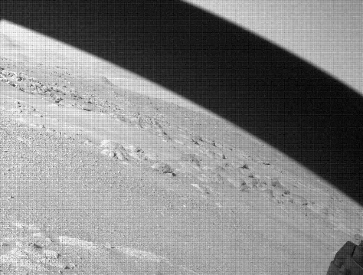 This image was taken by FRONT_HAZCAM_RIGHT_A onboard NASA's Mars rover Perseverance on Sol 63